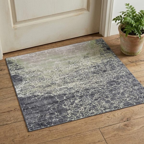 2' X 3' Gray Green And Ivory Abstract Area Rug
