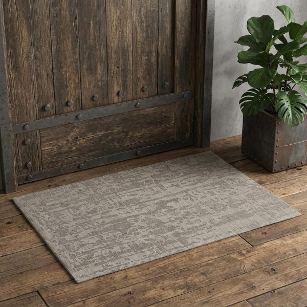 2' X 3' Taupe And Brown Abstract Hand Woven Area Rug
